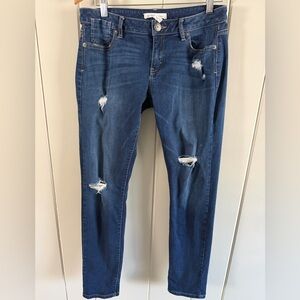 BCBGeneration Distressed Skinny Jeans Dark Wash Size 27